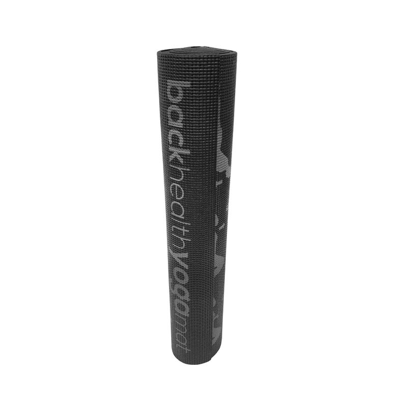 PAck de 3u Mat de yoga 6 mm pvc negro estampado con 28 posturas-4