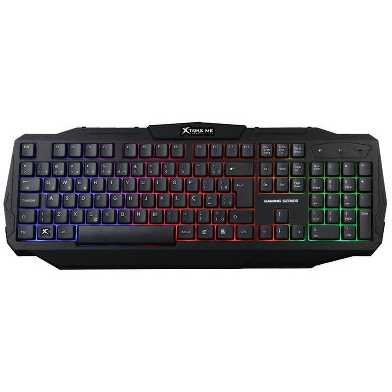 TECLADO GAMING XTRIKE ME NEGRO LUCES-0