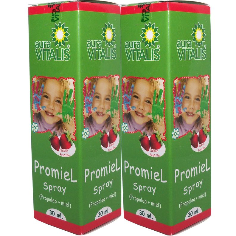 2 X AURA VITALIS PROMIEL INFANTIL - FRUTILLA SPRAY 30ML-0