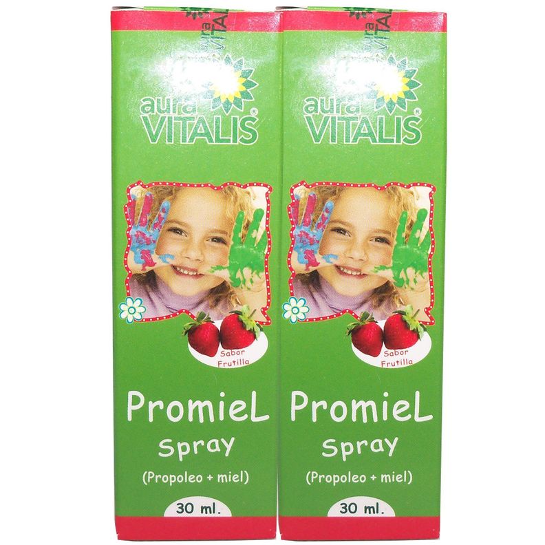 2 X AURA VITALIS PROMIEL INFANTIL - FRUTILLA SPRAY 30ML-1