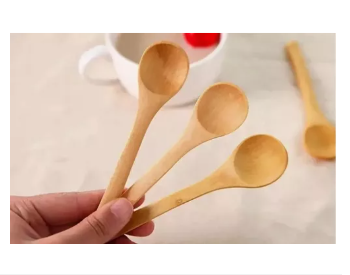 Set 6 Cucharas Bambú Reutilizable Cucharitas Pebre Dip Salsa-2