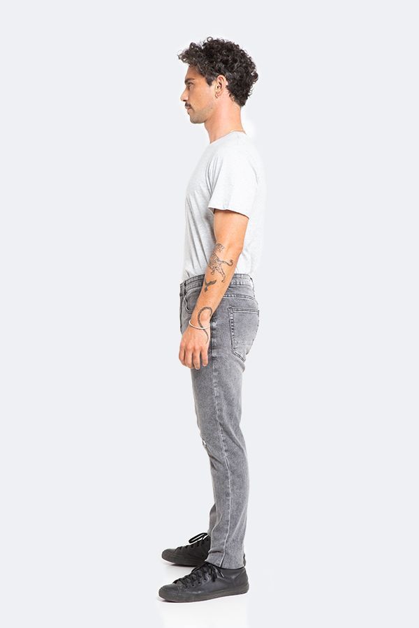 Jeans Hombre Slim Gris Focalizado suave con Destroyer-4