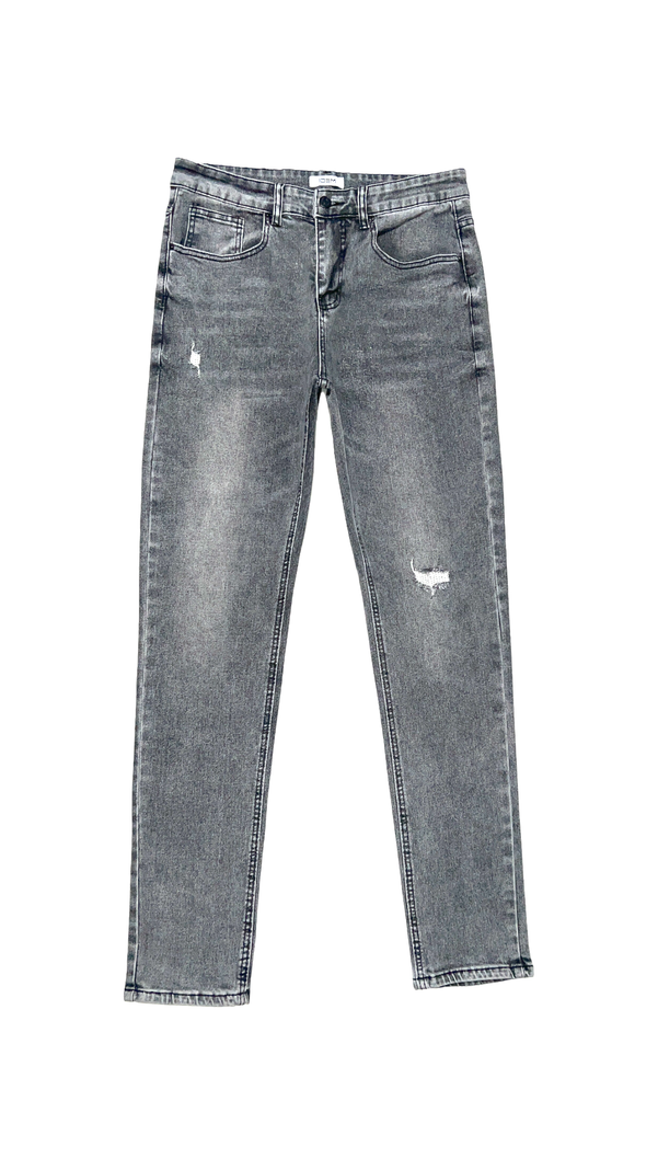 Jeans Hombre Slim Gris Focalizado suave con Destroyer-6