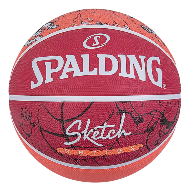 Balón Basketball Sketch Series Tamaño 7 Rojo-0