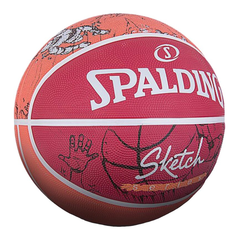 Balón Basketball Sketch Series Tamaño 7 Rojo-1