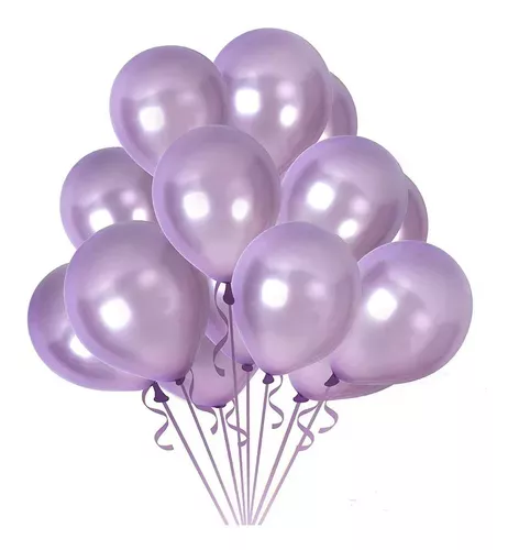 Pack Globos Cumpleaños Globos Cumpleaños + Cortina Metalica  Violeta 100946 y 101066-0