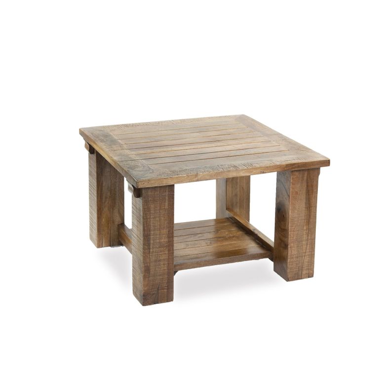 Mesa de centro madera de Teca 70x70x45cm-1