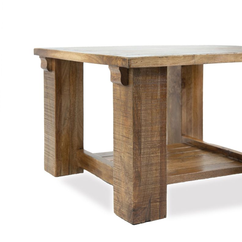 Mesa de centro madera de Teca 70x70x45cm-2