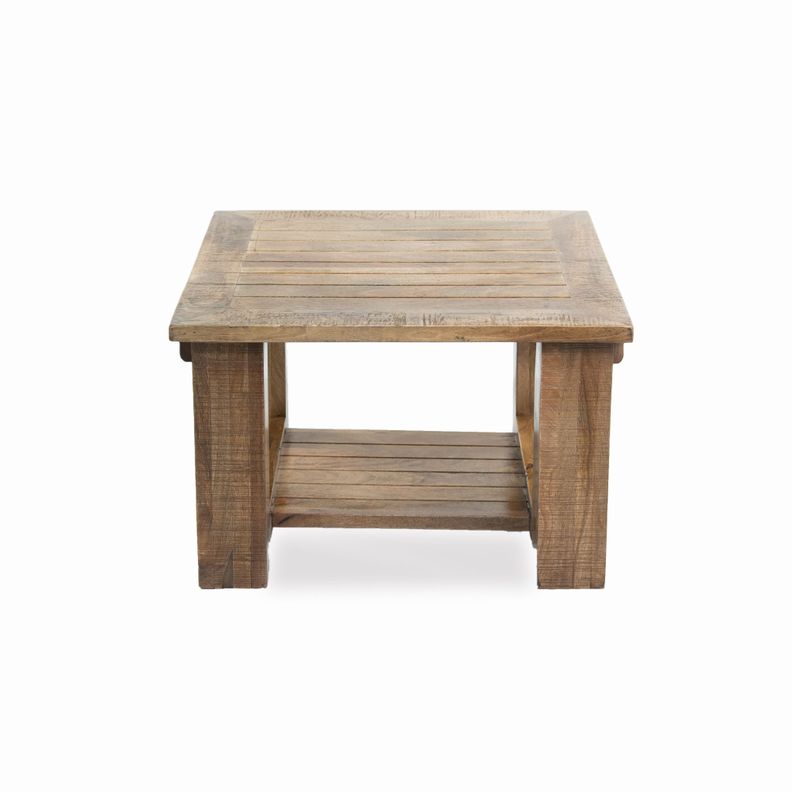 Mesa de centro madera de Teca 70x70x45cm-0