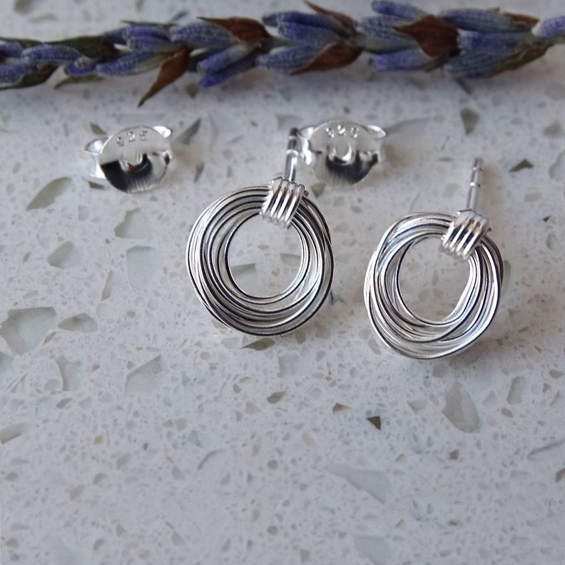 Aros Aritos Nido Alambrismo Plata 925 - Mabelita-2