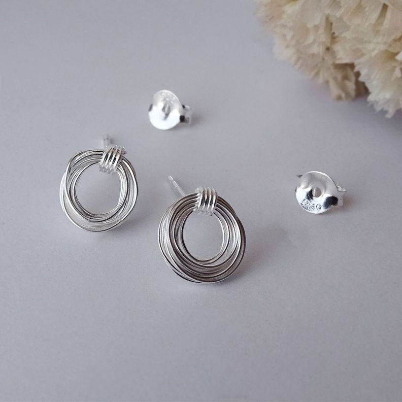 Aros Aritos Nido Alambrismo Plata 925 - Mabelita-1