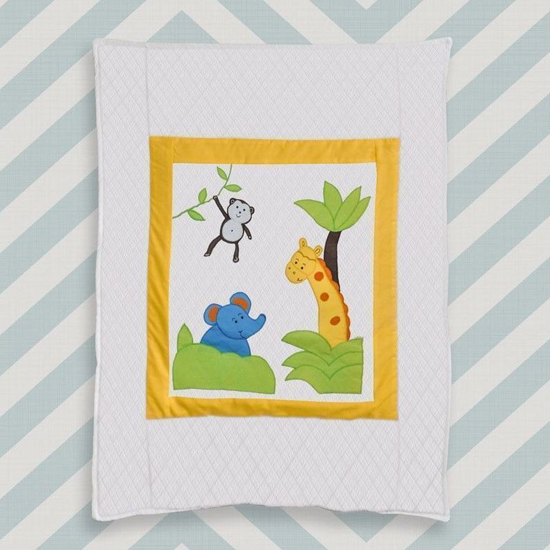 Set ropa de cuna jungla Pellitos 7p Algodón Piqué-3