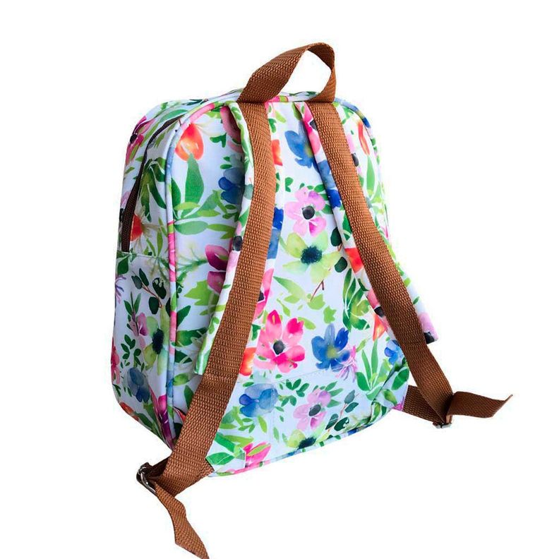 Mochila Infantil niñas sustentable diseño flores Paper Home-1
