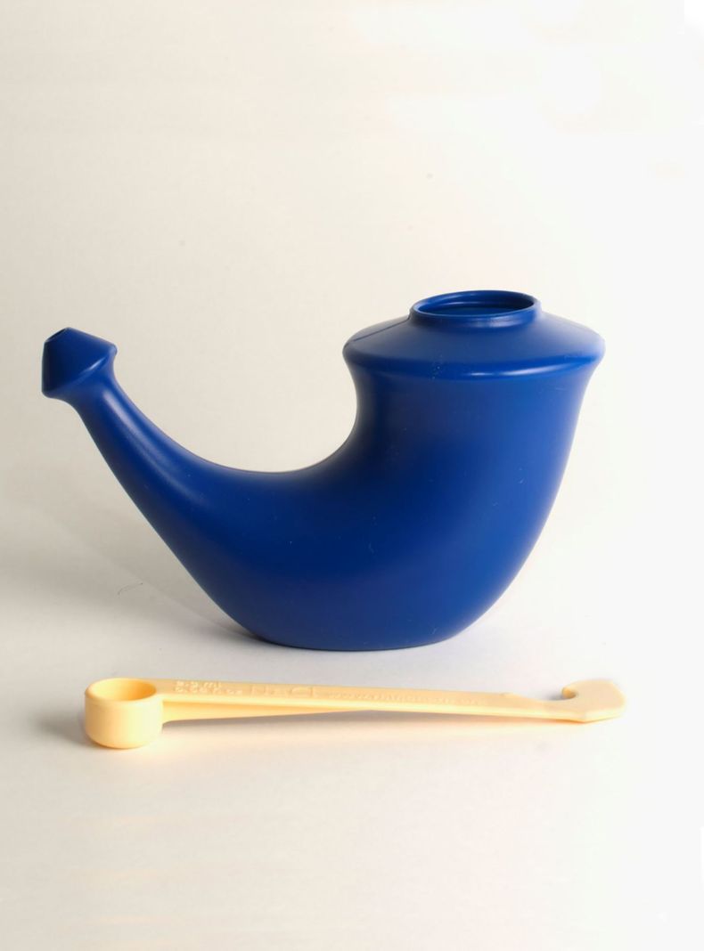 Neti Pot, Limpiador nasal natural alergias Azul adulto Rhino Horn Jala Neti -0