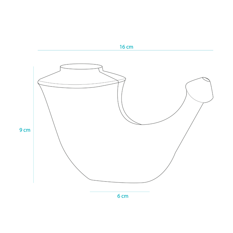 Neti Pot, Limpiador nasal natural alergias Azul adulto Rhino Horn Jala Neti -4
