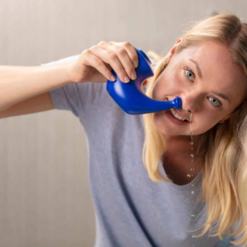 Neti Pot, Limpiador nasal natural alergias Azul adulto Rhino Horn Jala Neti -1