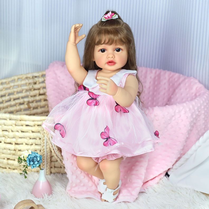 Muñeca Reborn Realista Bebés Silicona Guagua Real-5