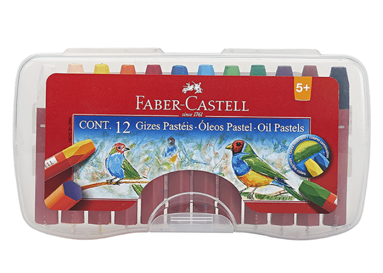 Lápiz Pastel Escolar Graso 12 Colores-0