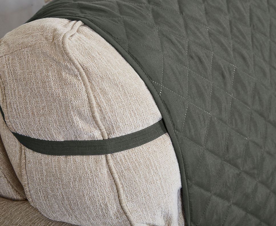 Funda para sofá 2 cuerpos gris 85 x 135 cm -3