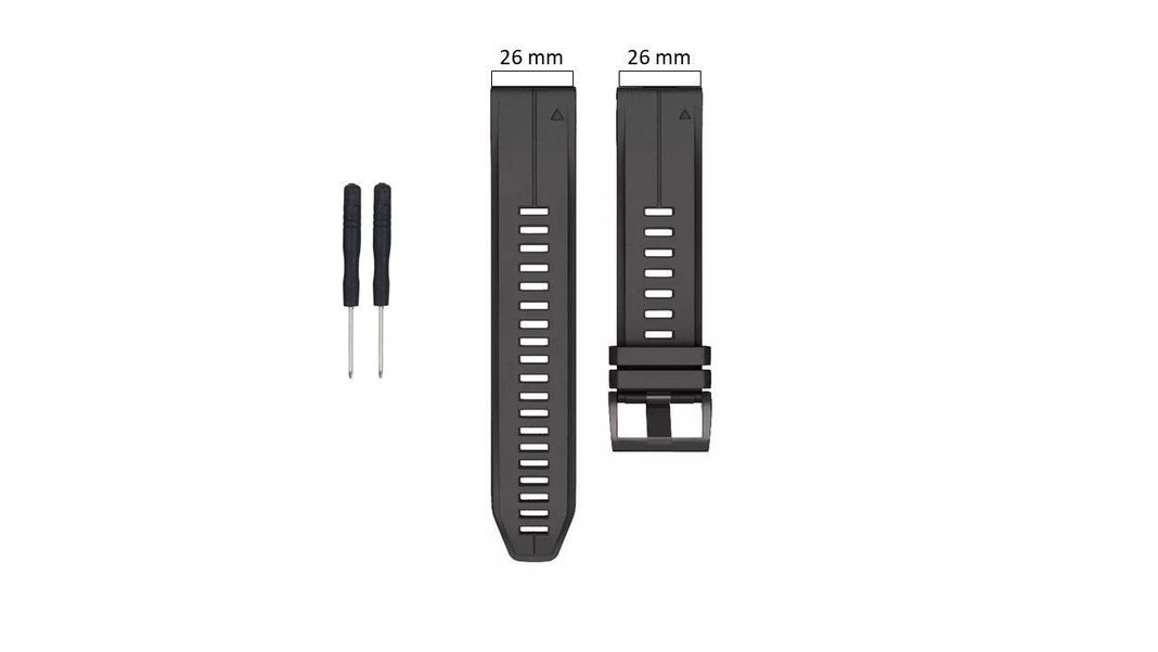 Correa Compatible Garmin Fenix 6x 6x Pro 5x 5x Plus 3hr 26mm Gris-1