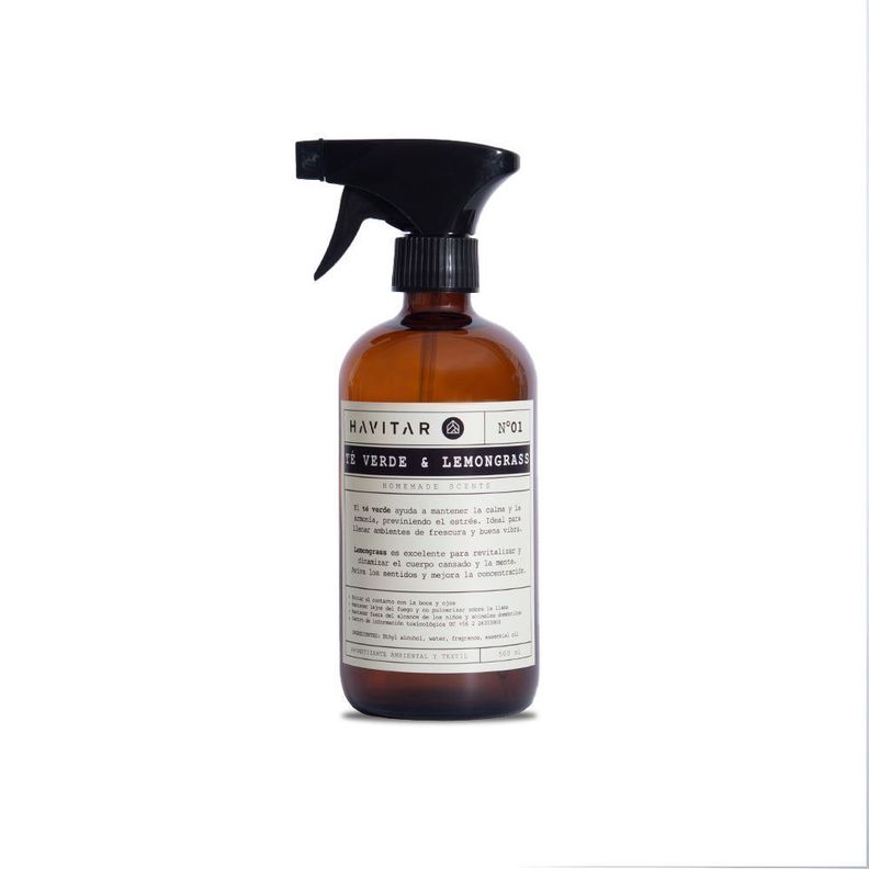 Aromatizador  Ambiental y Textil Vidrio 500 ML Verde & Lemongras-0