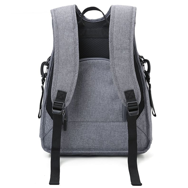 Mommore Mochila para pañales 360 - apertura completa - gris-4