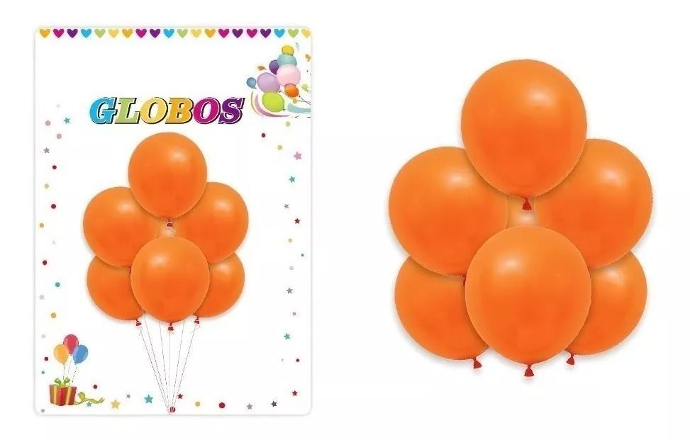 25 Set De Cumpleaños Globos Cumpleaños Globo Naranja-0