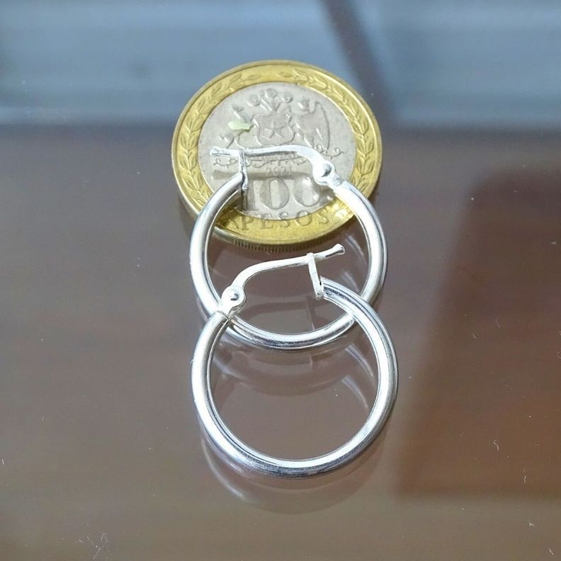 Aros De Plata 925 Argollas Gruesa G 2cm - MABELITA-1
