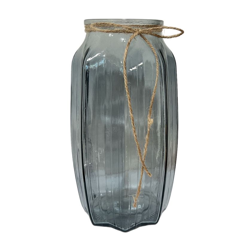 Florero Jarron Decorativo Vidrio Clasico Geometrico 22cm G-0