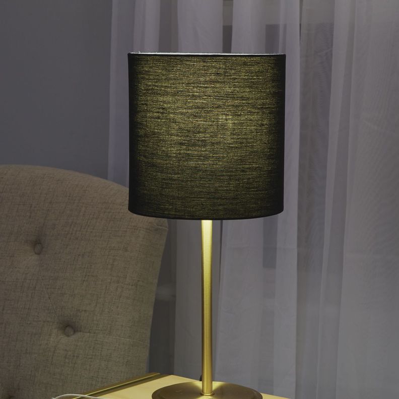 Lámpara de Mesa "Varella" Con Pantalla E-27 Dorado-6
