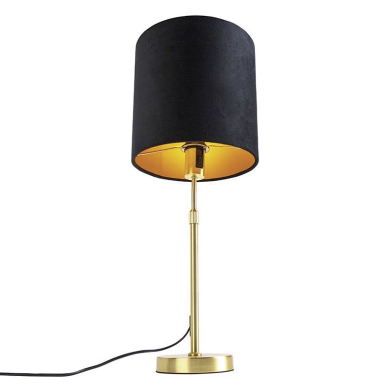 Lámpara de Mesa "Varella" Con Pantalla E-27 Dorado-1