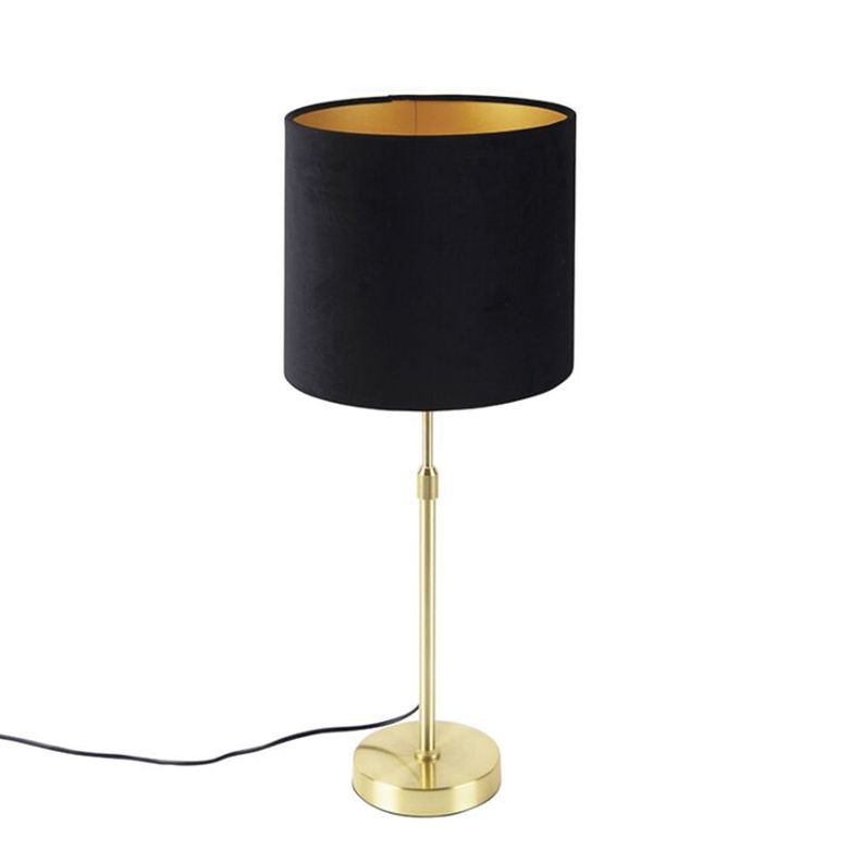 Lámpara de Mesa "Varella" Con Pantalla E-27 Dorado-0