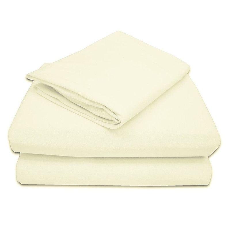 Sabanas beige 100% algodón 200 hilos para  cunas y camas de transicion-0
