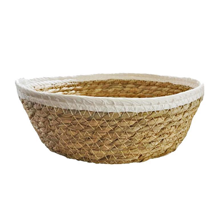 Canasto de Fibra Seagrass 26x9 cm. Natural ø26 x9 cm-0
