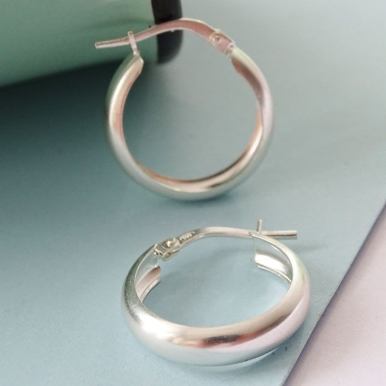 Aros Argollas De Plata 925 Lisa 2 Cm - MABELITA-1