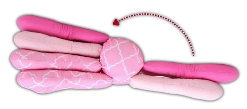 Almohada de Lactancia Rosada 3 Niveles Multiuso Para Bebés-2