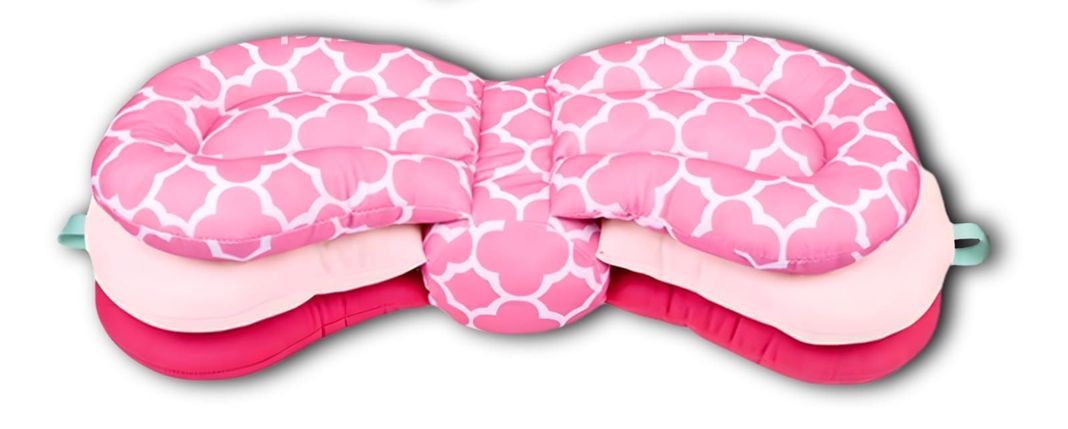 Almohada de Lactancia Rosada 3 Niveles Multiuso Para Bebés-1