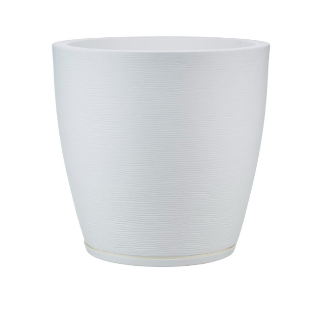 MACETERO FLORIDIS AMSTERDAM BLANCO 45CM CON PLATO-0