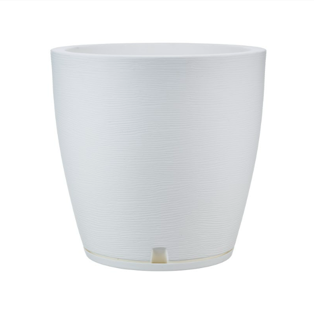 MACETERO FLORIDIS AMSTERDAM BLANCO 45CM CON PLATO-1