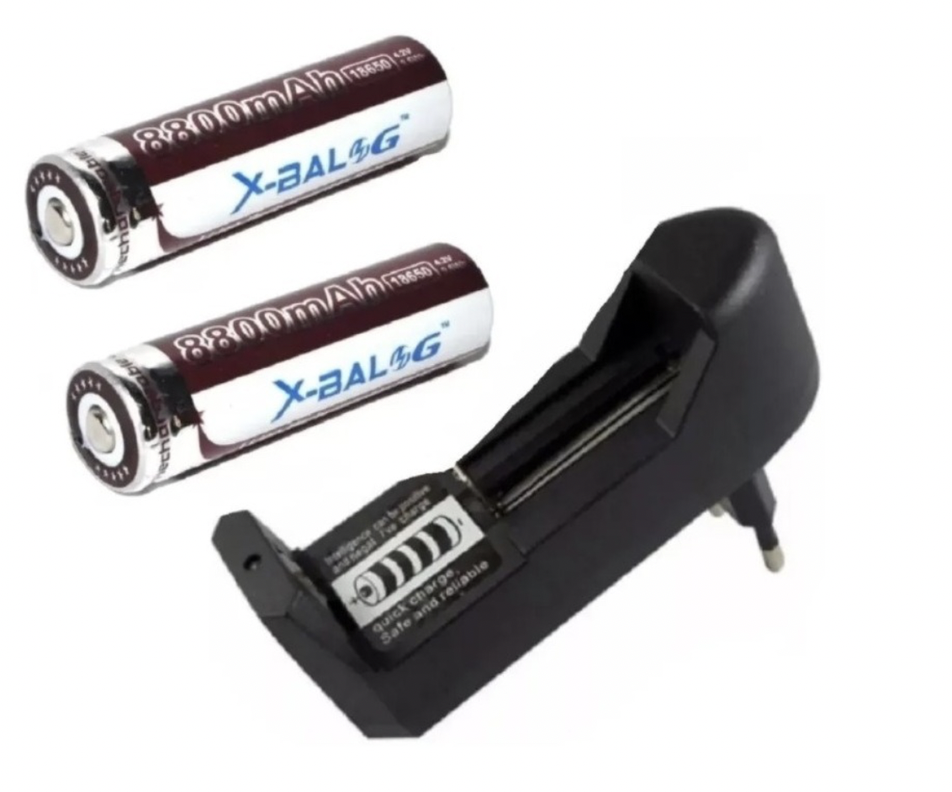 Pack 2pilas18650 Recargable Baterias Li Ion 8800mah+cargador-0