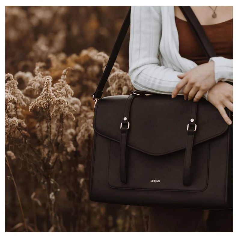 Ecosusi - Maletín Vint Myosotis para 15.6" - Negro-6