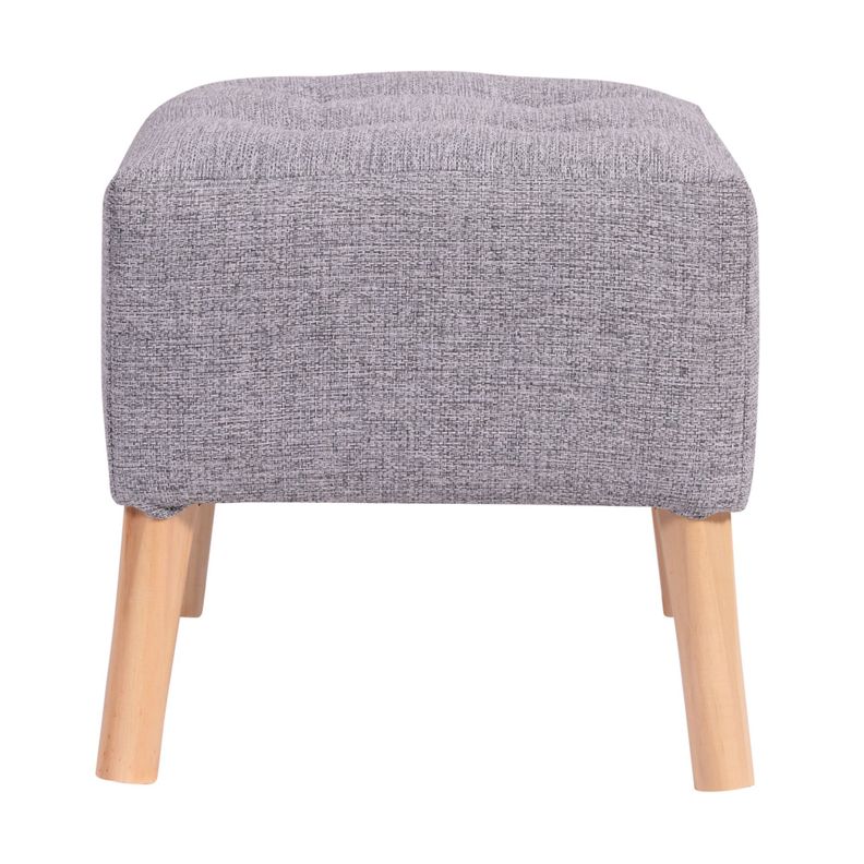 Pouf Alemania Gris Claro Omega 42x42x43 cm Máxima Design-1