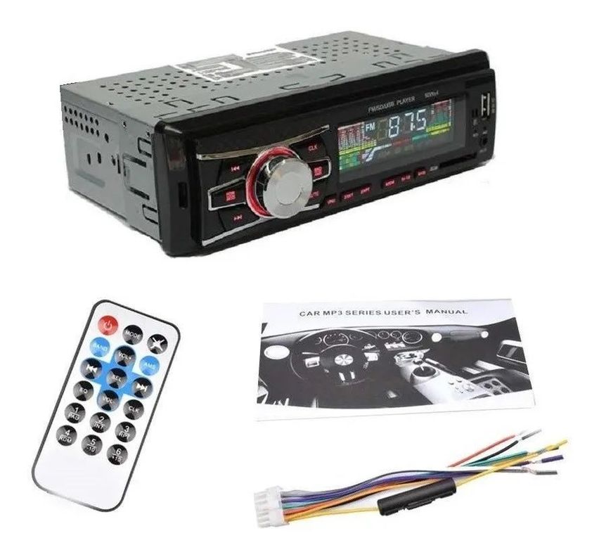 Radio De Auto 1 Din Bluetooth Usb Mp3 Microsd Aux Fm 213037-0