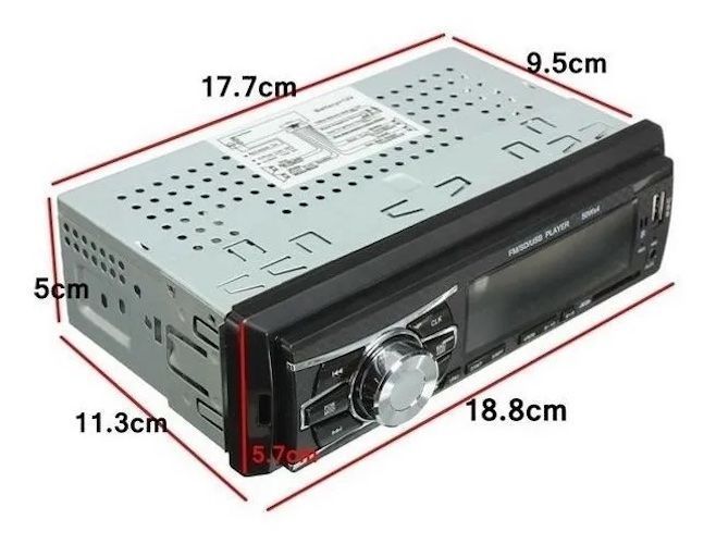 Radio De Auto 1 Din Bluetooth Usb Mp3 Microsd Aux Fm 213037-3