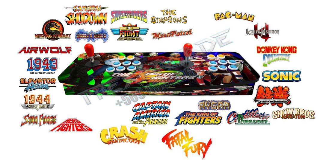 Joystick Consola Arcade Conexión directa (HDMI MOD KOF GREEN)-1