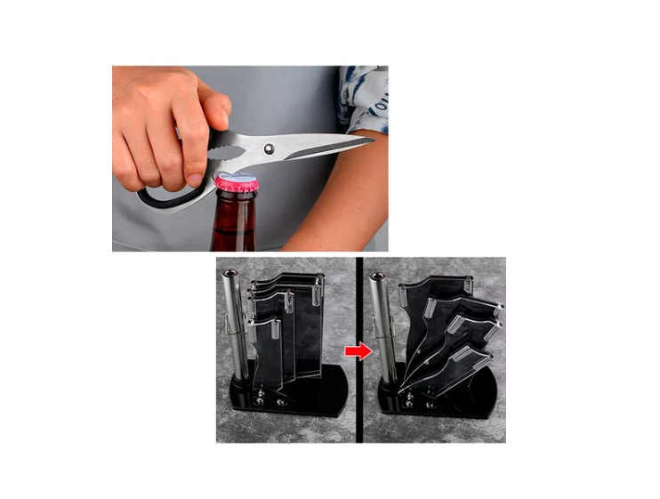 Set De Cuchillos 7Pzs Acero Inoxidable + Soporte-3