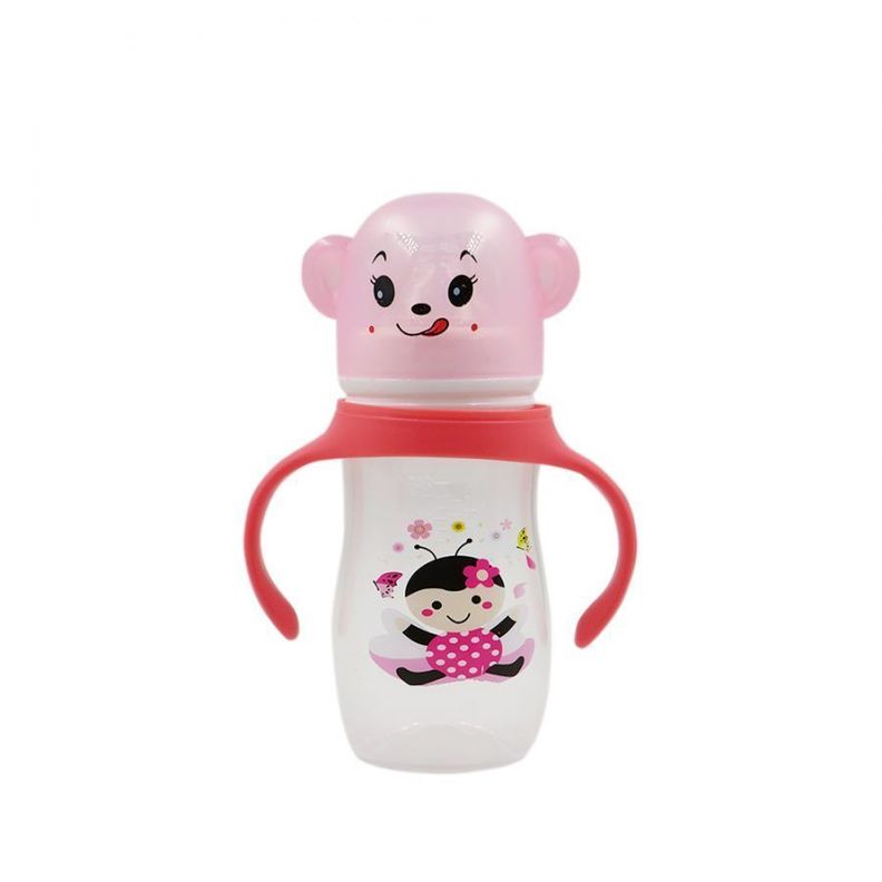 Mamadera Con Asas Para Bebes Mamaderas Bebe 240ml Rosado JS300 F-201-0