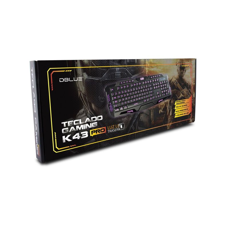 Teclado Gamer K43 Pro Retroiluminado Ergonómico Dblue-3