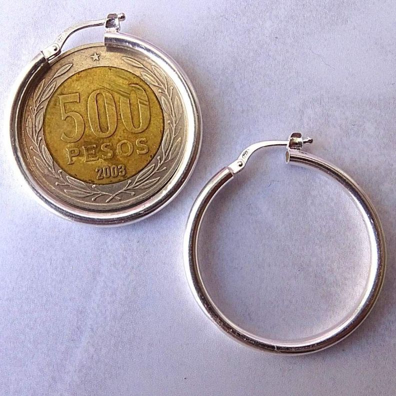 Aros De Plata 925 Argollas Gruesa 3cm - MABELITA-2