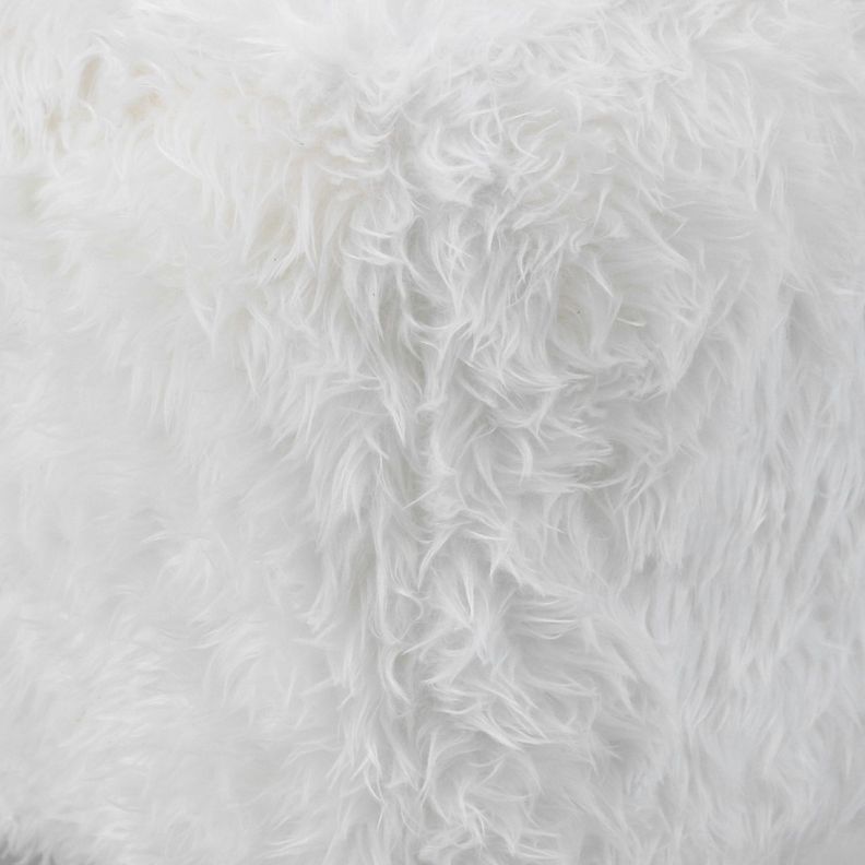 Pouf  Petrum Isidora Blanco Piel Sintética 62x42x42 cm Máxima Design-4